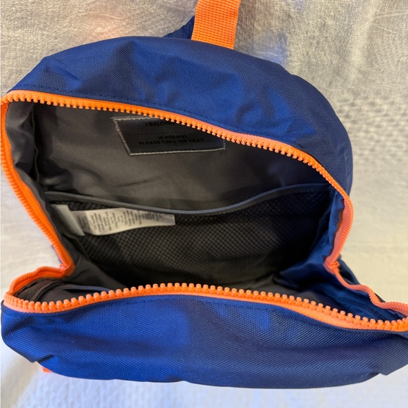 Pottery Barn Kids NWT Astor Collection Small Backpack Blue Navy & Orange - Picture 5 of 5